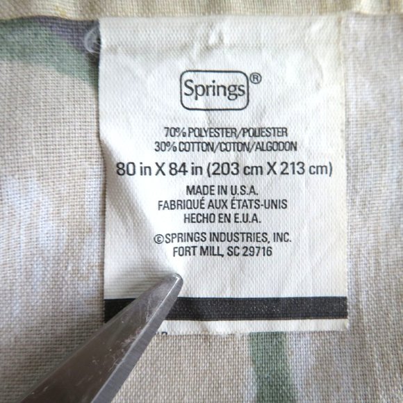 Vintage Springs Sheer Window Curtain Panel 1 Beige Purple Tulips Mod Retro USA - Picture 4 of 5